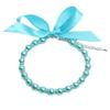 Adjustable Faux Pearl Collar for Pets with Bow, Size M, White view 4