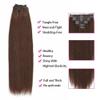 8-Piece Clip-In Human Hair Extensions, Invisible, Straight, Seamless (P8/613, 16 in) view 3