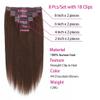 8-Piece Clip-In Human Hair Extensions, Invisible, Straight, Seamless (P8/613, 16 in) view 4