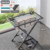 Generic Adjustable Freestanding Clothes Drying Rack, Folding Indoor Drying Station with Height-Adjustable Wings, Space-Saving Dryer for Balcony and Laundry Room view 2