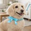 Adjustable Pet Necklace, Pearl, Bow, Puppy Jewelry, Pink (L) view 2