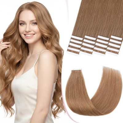 SEGO Tape Extensions Human Hair Hairpiece 20 Pieces 100% Remy Hair Skin Weft 55 cm - 30 g #06