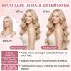 SEGO Tape Extensions Human Hair Hairpiece 20 Pieces 100% Remy Hair Skin Weft 55 cm - 30 g #06 view 2