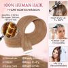 SEGO Tape Extensions Human Hair Hairpiece 20 Pieces 100% Remy Hair Skin Weft 55 cm - 30 g #06 view 3