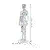 PENIKOKO Human Acupuncture Model, White Plastic, with Point Guide and Meridian System view 2