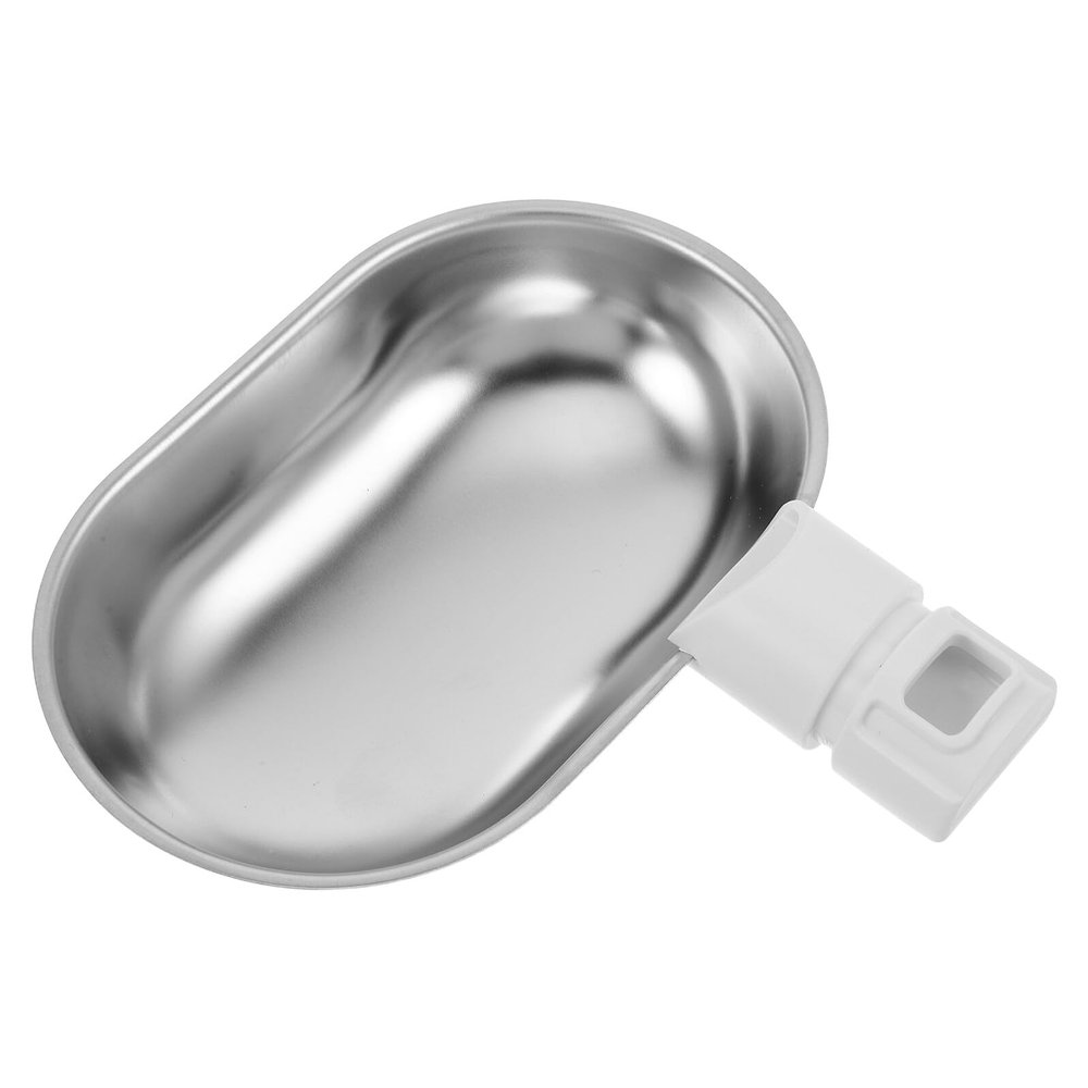 Stainless Steel Drinking Bowl for Cats, Silver