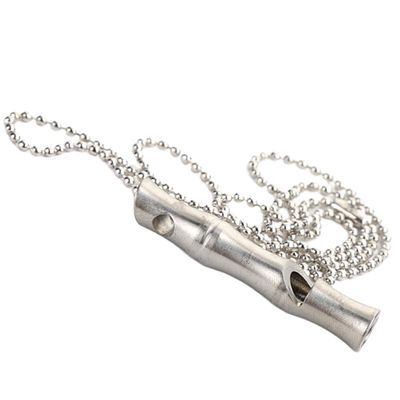 GARVALON Silver Stainless Steel Dog Whistle for Dog Training, with Chain