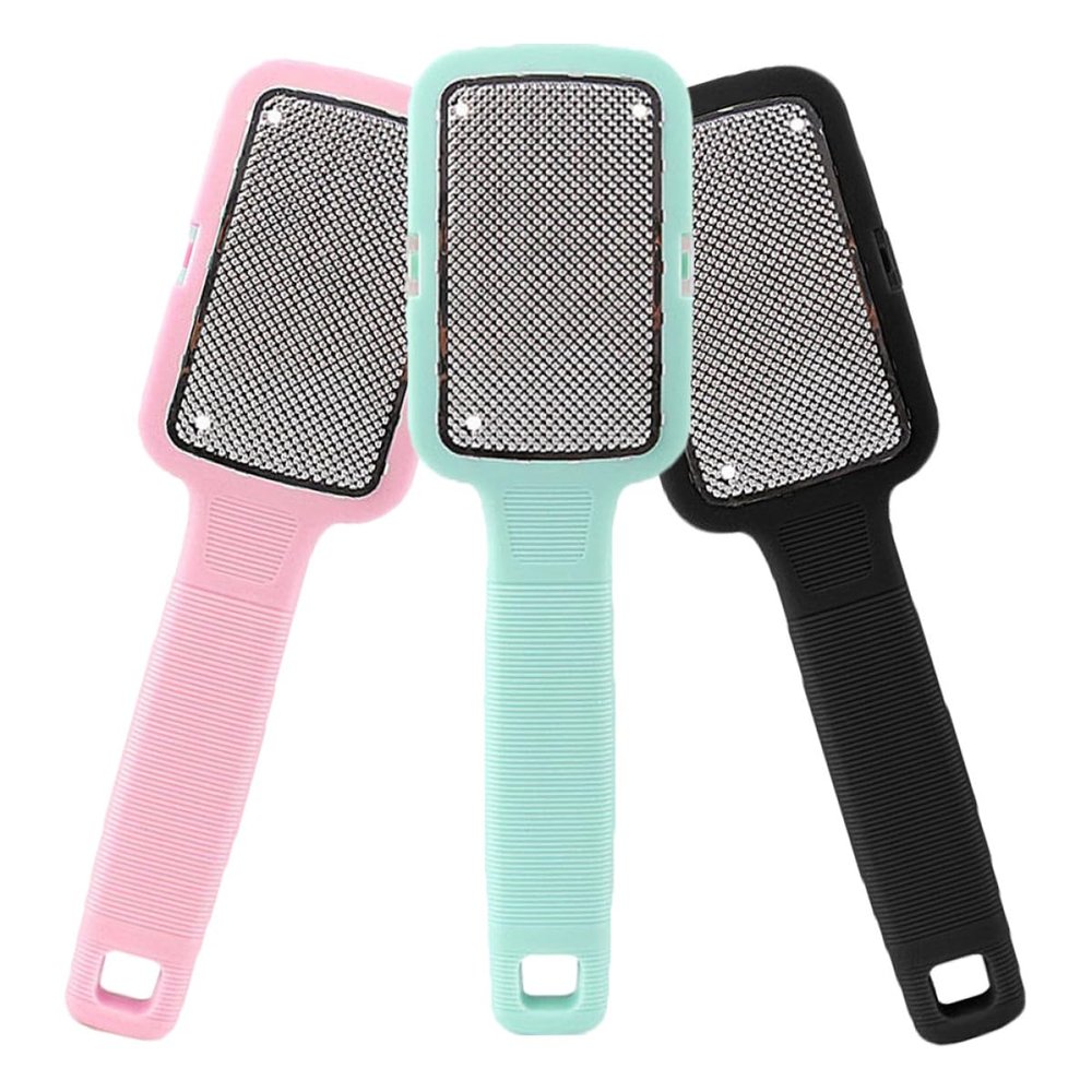Gatuida 3-Piece Stainless Steel Pedicure Foot File Set with Protective Cases