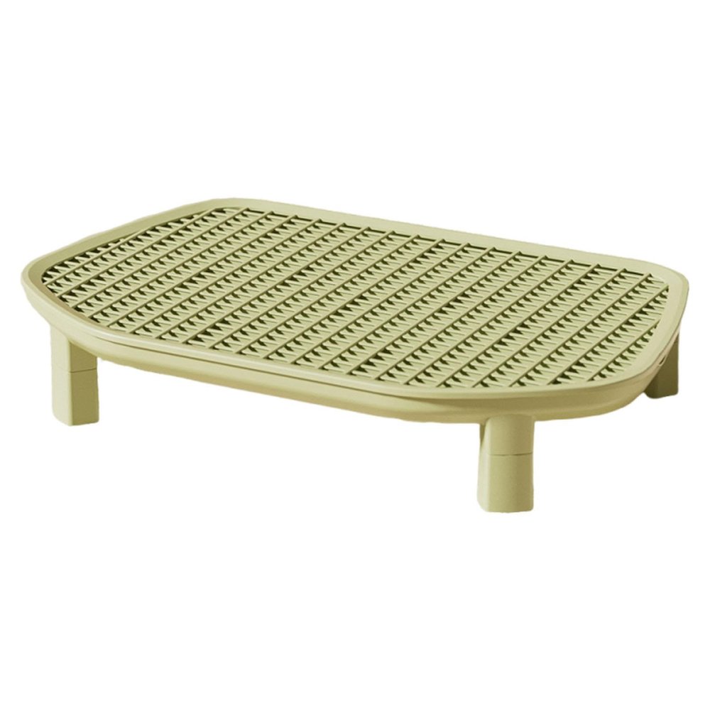 Ioensy Cat Litter Box Step with Crawl-Through Opening, Green