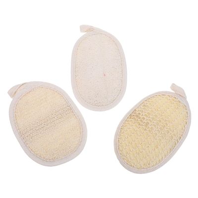 SOPOTUTU 3-Pack Natural Loofah Bath Sponges with Sisal and Cotton
