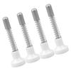 HONITANO Spring-Loaded Latches with Adjustable Height, Easy Installation, 4-Piece Iron Set for Baby and Toddler Beds, White Furniture view 1