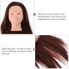 Hairdresser Mannequin Practice Head with Human Hair, Heat-Resistant view 3