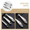MUCKLILY 3-Piece Stainless Steel Tweezers for Safely Removing Pig Hair and Fish Bones, Silver-Colored view 3