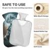 Small Hot Water Bottle with Soft Cover, Hand Warmer, Howling Wolf/Moon Designs, for Neck, Shoulders and Menstrual Cramps view 4