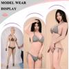 CRODRES Crossdresser Silicone Bodysuit with Breast Plate, Ivory, E Cup view 2