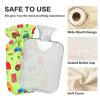 Medium Hot Water Bottle with Soft Cover, Cute Tractor Design view 4
