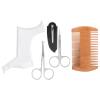 Beard Shaping Template Comb and Scissors Set view 1