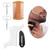 Beard Shaping Template Comb and Scissors Set view 3