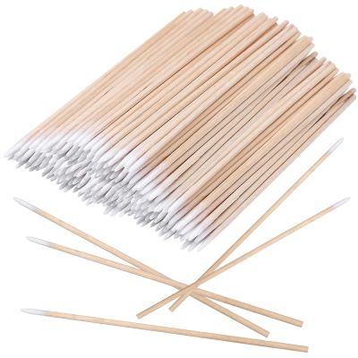 400-Pack 7 cm Wooden-Handle Cotton Swabs, Single-Ended Precision Makeup Applicators