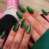 24 Sparkling Green Almond-Shaped Artificial Nails view 1