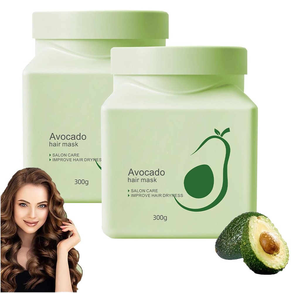 Avocado Intensive Care Hair Mask, Deep Moisturizing, Silicone-Free, 2-Pack
