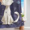 Cute Cartoon Cat Planet Universe Blackout Curtains, 2-Piece Set, 100 x 140 cm view 2