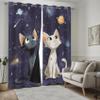Cute Cartoon Cat Planet Universe Blackout Curtains, 2-Piece Set, 100 x 140 cm view 4