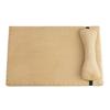 Pongpai Soft Pet Bed with Bolster Pillow and Non-Slip Bottom, Orthopedic Foam Mat for Dogs and Cats, 75 x 50 x 6 cm, Beige view 1