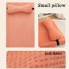 Pongpai Soft Pet Bed with Bolster Pillow and Non-Slip Bottom, Orthopedic Foam Mat for Dogs and Cats, 75 x 50 x 6 cm, Beige view 4