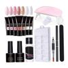 Gel Nail Extension Set, 15 ml, 7 Colors, with UV Lamp, File and Nail Clip view 1