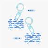 Fish Painting Print Acrylic Dog Bone Ornament view 2