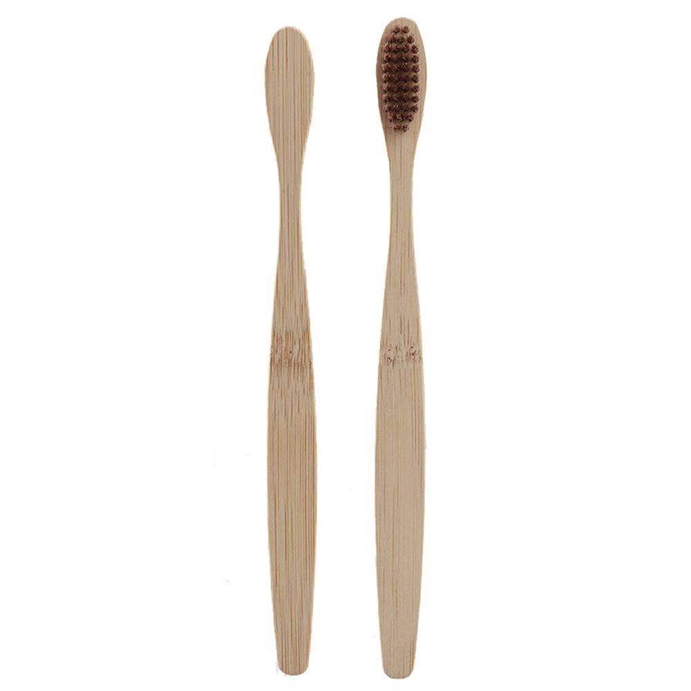 FILFEEL Bamboo Toothbrush with Soft Bristles, Natural Bamboo Charcoal, Non-Slip Handle (3-Pack)
