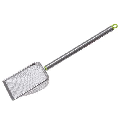 vreplrse Stainless Steel Cat Litter Scoop with Long Handle, 2.8 x 2.8 mm Mesh
