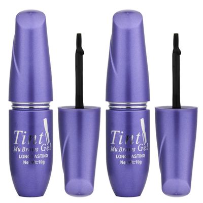 2-Pack Tattoo Eyebrow Gel, Natural-Looking Peel-Off Tint, Waterproof and Smudge-Proof, Lasts up to 3 Days, Brown