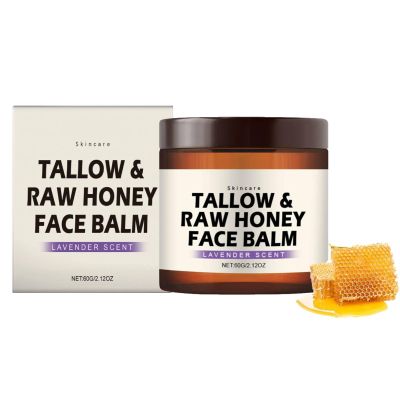 Tallow and Raw Honey Facial Balm with Lavender, 60 g