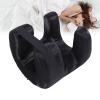 Eminchu Silk Fabric Face Pillow, Slow-Rebound Memory Foam Training Cushion for Neck and Shoulder Relief, Black view 4