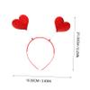 Beaupretty 6-Piece Heart Headbands, Valentine's Day Red Sequin Hair Accessories, Lightweight Party Headbands for Girls and Women view 2