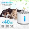 AQXONG 2.4 L Cat Water Fountain, Ultra-Quiet Pet Fountain with LED Light, 4-Stage Filtration, 3 Water Flow Modes and Automatic Dry-Run Protection view 4