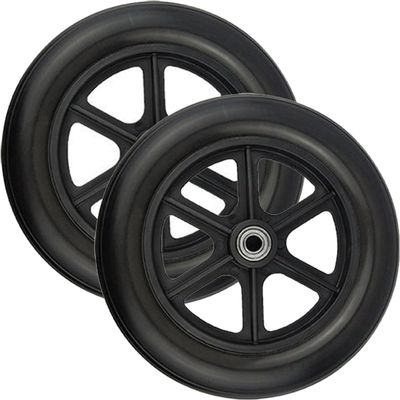 VICASKY 2-Pack 6-Inch Black Front Replacement Wheels for Wheelchairs and Walkers