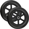 VICASKY 2-Pack 6-Inch Black Front Replacement Wheels for Wheelchairs and Walkers view 1