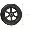 VICASKY 2-Pack 6-Inch Black Front Replacement Wheels for Wheelchairs and Walkers view 2