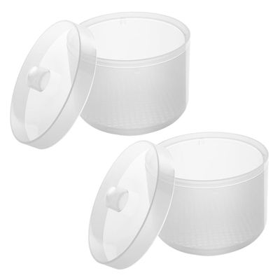 2-Pack 2-in-1 Disinfection Cups for Nail Tools, Plastic, White