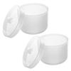 2-Pack 2-in-1 Disinfection Cups for Nail Tools, Plastic, White view 1