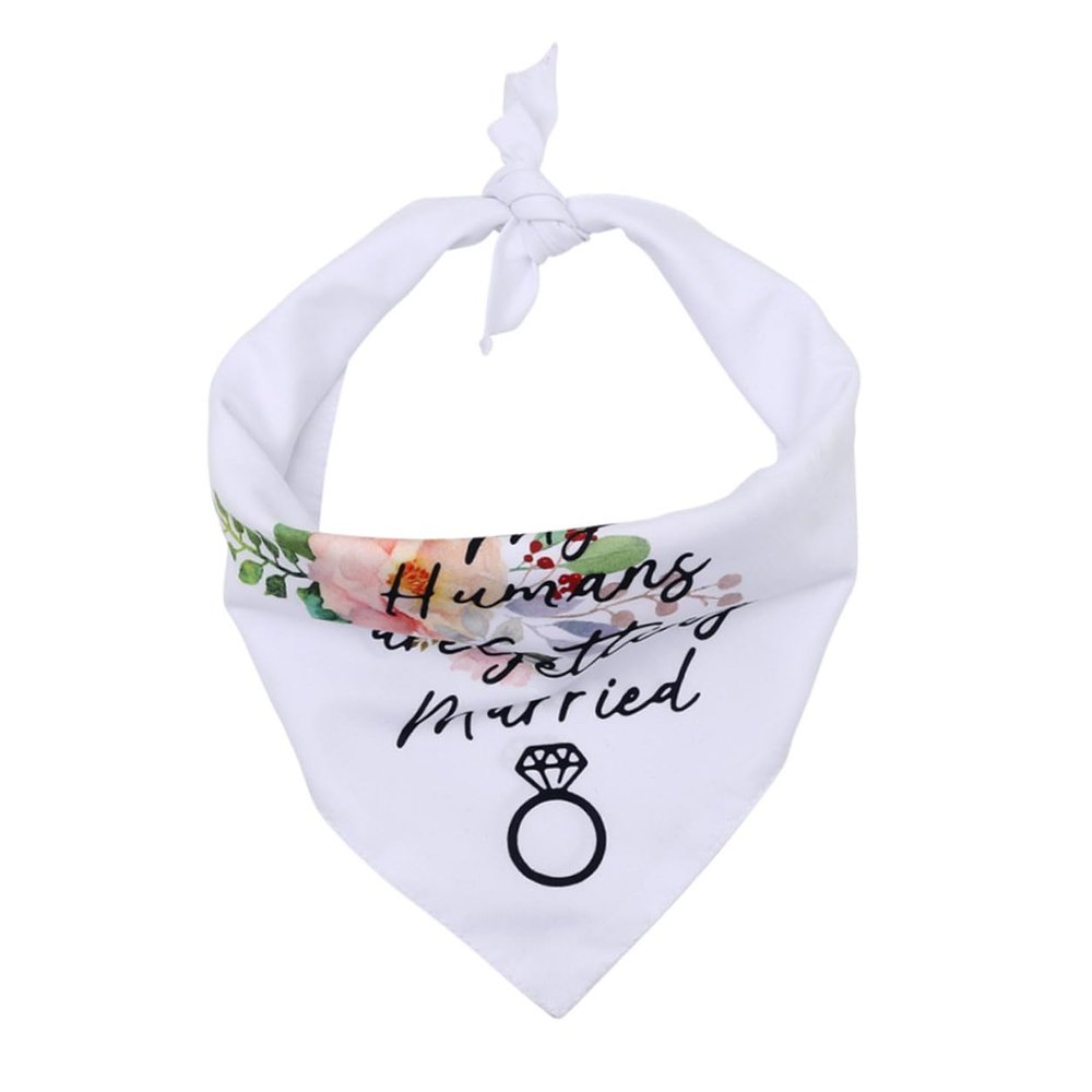 SUPVOX Dog Bib Collar White for Dogs Wedding Valentine's Day Pet Party Decor