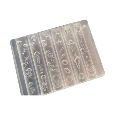 Flexible Silicone Nail Mold for Marine Animal Charm Designs