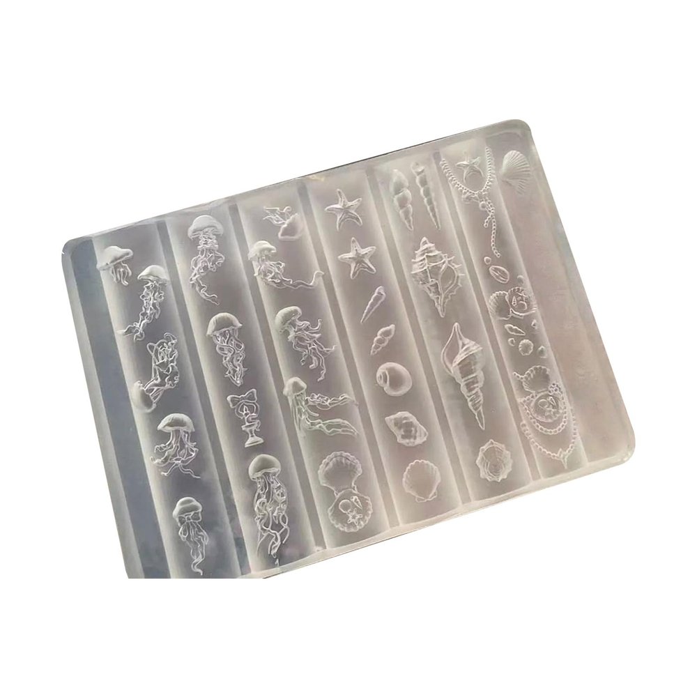 Flexible Silicone Nail Mold for Marine Animal Charm Designs