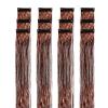 HAJHI Glitter Hair Tinsel Clip-Ins, 12 Pieces, Straight Bronze Highlights, 49 cm view 1