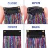 HAJHI Glitter Hair Tinsel Clip-Ins, 12 Pieces, Straight Bronze Highlights, 49 cm view 2