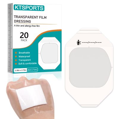 20 Transparent Film Dressings, 6 cm x 7 cm