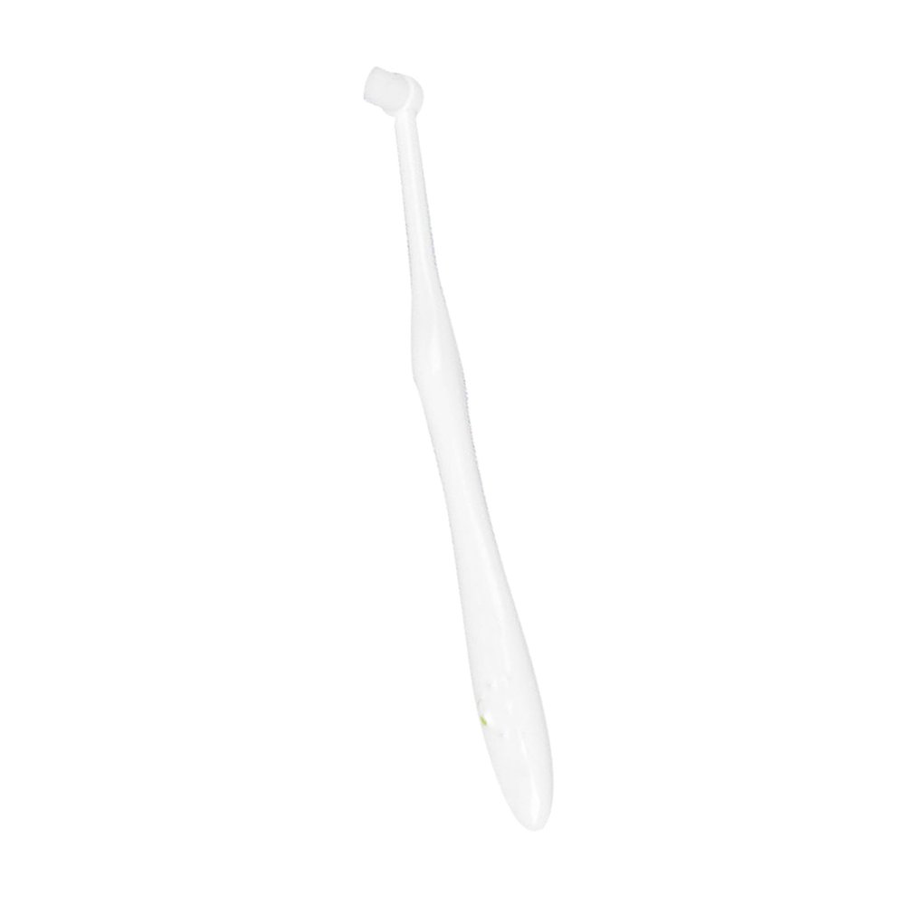 Pet Toothbrush with Round Brush Head for Dogs and Cats, White